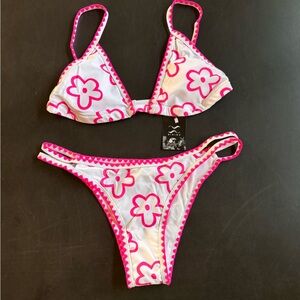Pink Floral Bikini Set